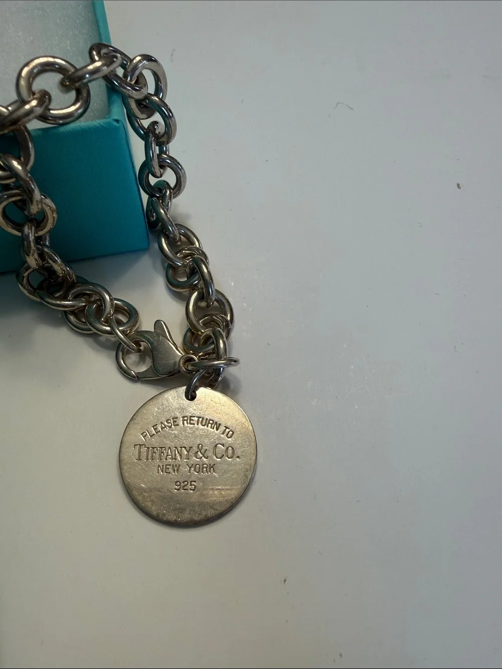 Tiffany & Co. Sterling Silver Toggle Charm Bracelet — Tiffany Blue Pouch & Box